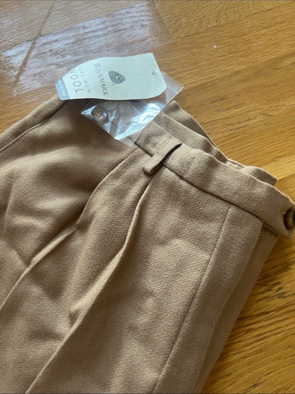 Worthington Pleated High-Waist Trousers in Camel Brown